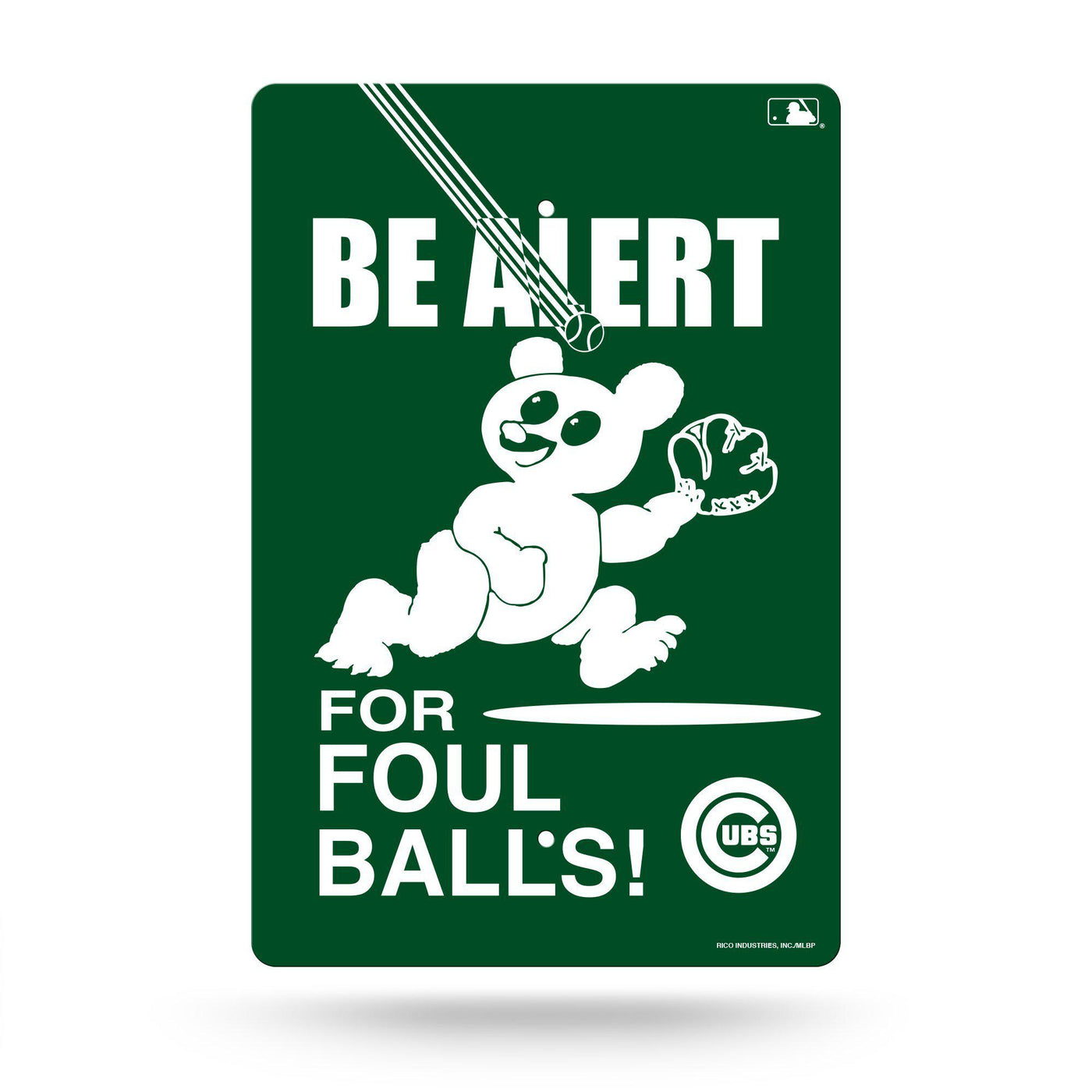 WRIGLEY FIELD BE ALERT FOR FOUL BALLS SIGN - Ivy Shop