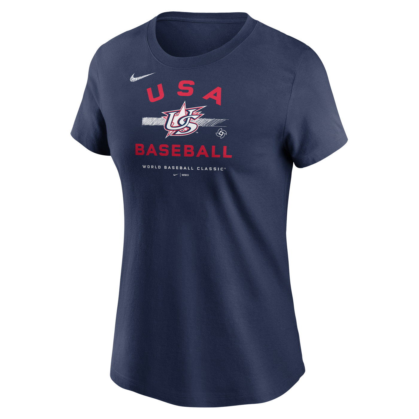 WORLD BASEBALL CLASSIC NIKE WOMEN'S USA NAVY TEE