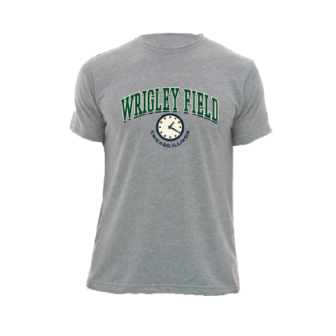 WRIGLEY FIELD BLEACHER CLOCK GRAY TEE