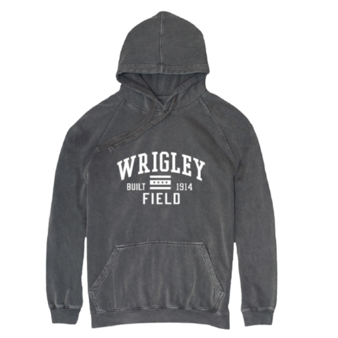 WRIGLEY FIELD CHICAGO FLAG GRAY HOODIE Sweatshirts & Hoodies FUNDY